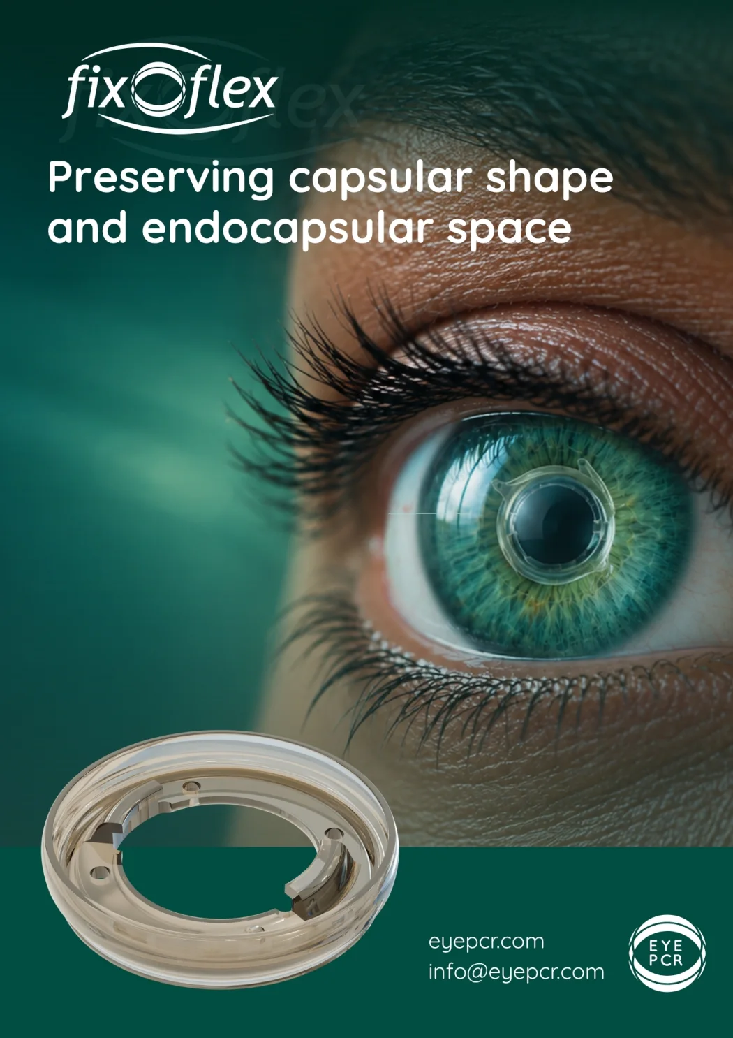 Released EYE PCR Fixoflex A4 commercial brochure cover.